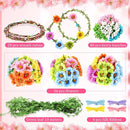 Syhood Daisy Crowns Making Kit, 109 Pieces Parts, Make Your Own Flower Crown Wreath Headbands and Bracelets Craft Kit Hair Accessories Handmade DIY Floral Garland Presents for Girls by TinyTreasures Baby Boutique