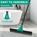 JEHONN Floor Squeegee Heavy Duty with 58.3 inches Long Handle, Rubber Scraper Broom for Cleaning Foam Water on Garage Concrete Bathroom Tile Marble Shower Glass Shop Deck Window Indoor Outdoor Green by GreenHaven Gardens