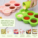 6x3oz Baby Food Freezer Tray with Clip on Lid Bright Green | Leakproof Freezer Molds Silicone Storage Container for Purees Fruits Vegetables by TinyTreasures Baby Boutique