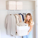 NaturalCozy 13x15x13 Kallax Storage Cubes Bins, 3 Pack | Cotton Rope Cube Storage Bin Woven Baskets for Organizing | Kallax Insert Storage Baskets for Shelves Organizer, Kids Toy, Closet Baby Nursery by TinyTreasures Baby Boutique