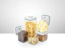 BopTop (5pc Set) Airtight Food Storage Container – Mechanical Silicone Seal Canister - BPA-Free Stackable - 2.5Qt/1.5Qt/.9Qt/.85Qt/.5Qt by TinyTreasures Baby Boutique