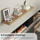 Floating Shelves for Wall, 48" W x 9.3" D x 1.5" H, Wooden Wall Mounted Display Shelves with Invisible Brackets for Living Room, Bedroom, Bathroom, Kitchen Decor and Storage, Set of 1, Oak by CozyNest Decor