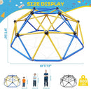 Climbing Dome, 6FT Geometric Dome Climber for Kids, Kids Indoor Outdoor Jungle Gym Supports 600lbs, Easy Assembly Playground Jungle Gym Backyard Play Equipment, Yellow+Blue by TinyTreasures Baby Boutique