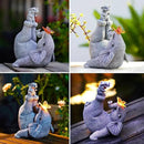 Solar Elephant Statues for Garden Decor - Elephant Handstand Mother&Son Solar Statue with Solar Butterfly,Best Birthday Gifts for Mom,Women by GreenHaven Gardens