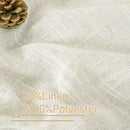 LAMIT Short Sheer Linen Curtains 30 inches Long, Bronze Grommet Linen Drapes Light Filtering Semi Sheer Curtains for Small Window/Kitchen/Cafe, 2 Panels, 34 x 30 Inch, Cream by CozyNest Decor