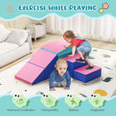 Lischwert Foam Climbing Blocks for Toddlers, Toddler Climbing Toys Indoor with Slide Stairs and Ramp Soft Play Climbing for Toddlers, 6 Pieces by TinyTreasures Baby Boutique