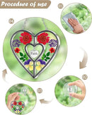 KY&BOSAM Heart Suncatcher Faith Stained Glass Hangings for Windows Sun Catchers Birthday Gifts for Women Real Flower Glass & Metal Maker for Christmas Tree Wedding Party Patio Home Garden Decor by GreenHaven Gardens