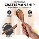 Zulay Kitchen Premium 8-Piece Wooden Spoons - Smooth Finish, Natural Teak Wood, Non-Stick, Handmade by CozyNest Decor