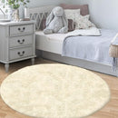 4FT Round Rug for Bedroom: Fluffy Shag Soft Washable Rugs Circle Small Fuzzy Plush Indoor Carpet for Living Room Nursery Playroom Dorm Kids Girls Boys Room (Cream White, 4'x4') by TinyTreasures Baby Boutique