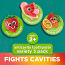 Tom's of Maine Anticavity Kids Natural Toothpaste Variety Pack, Strawberry, Orange Mango, Watermelon Flavors, Kids Toothpaste with Fluoride, Safe for Ages 2 and Up, 5.1 oz (Pack of 3) by CozyNest Decor