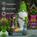Water Pump Gnome Decorations for Yard/Lawn Outdoors Decor – Weatherproof Garden Statue – Fun Spring Summer Charming Gnomes Gifts for Women (Forest Green) and Home. by CozyNest Decor