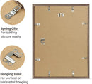 upsimples 12x16 Picture Frame, Natural Solid Wood Picture Frames, Display 8.5x11 with Mat or 12 x 16 Without, Vertical & Horizontal Wall Hanging, 1 Pack, Brown by CozyNest Decor