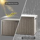 270 Gallon Lockable Resin Deck Box, Waterproof & UV-Resistant Outdoor Storage Box for Outdoor Cushion Storage, Garden Tools & Pool Accessories Storage, Gray by CozyNest Decor