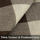 decorUhome Buffalo Plaid Check Throw Pillow Covers 22x22 Set of 2, Outdoor Decorative Farmhouse Neutral Pillow Covers with Stitched Edge for Bed Couch Sofa, Brown and Beige by CozyNest Decor