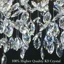 Modern Crystal Silver Chandelier, 36" Large Rectangular Oval Tree Branch Crystal Chandeliers for Dining Room,16-Light Flush Mount K9 Crystal Chandeliers, for Kitchen Island,Dining Room by CozyNest Decor