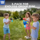 Toy Life 3 Pack Bubble Guns for Kids, Automatic Bubble Blower, Leakproof & Lightweight, Outdoor Summer Toy, Easter Basket Stuffer, Party Favor, Birthday Gift for Toddlers Boys Girls by TinyTreasures Baby Boutique