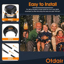 Otdair Solar Outdoor Lights, 12 Pack 12LED Solar Tiki Torches with Flickering Flame, IP65 Waterproof Mini Solar Torch Lights Auto On/Off for Garden, Patio, Yard, Pathway by GreenHaven Gardens