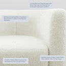 BELLEZE Accent Barrel Chair, Linen Round Chair Club Tub Sofa Corner Chair with Flared Legs and Cozy Soft Padding for Living Room Bedroom Waiting Room - Teddy White by CozyNest Decor