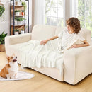inhand Knitted Throw Blanket for Couch and Bed, Soft Living Room Home Decor Knitted Blanket with Tassel, Outdoor Lightweight Breathable Summer Blanket, Farmhouse Warm Woven Decorative, 50"x60" by CozyNest Decor