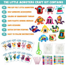 CiyvoLyeen Little Monsters Craft Kit Adopt A Monster Felt Plush DIY Sewing Art Educational Toys Monster Craft Gift Learn How to Sew for Beginners Set of 12 Sewing Kits by TinyTreasures Baby Boutique