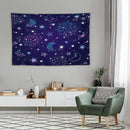HZOHNAGO Boho Sun Moon Tapestry Purple Blue Sun Stars Galaxy Pattern Printed Wall Tapestry Wall Hanging for Bedroom Living Room Dorm 90" W x 60" H by CozyNest Decor