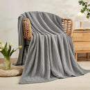 EMME Cotton Blanket Twin XL for Bed Soft Muslin Blankets 66"x90" Lightweight Breathable Layering Bedspread Coverlet All Season Gauze, Grey by CozyNest Decor