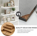 Floating Picture Ledge Shelves 48 Inch Solid Oak Wood Set of 2, Rustic Wall Storage Shelves with Lip, Kids Bookshelf, Photo & Picture Ledge Shelves for Bedroom, Living Room, Kitchen by CozyNest Decor