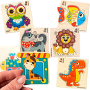 QUOKKA Wooden Puzzles for Toddlers 3-4 - 6XSET Toddler Puzzles Ages 3-4 - Wood Learning Montessori Toys 3-5 Year Old - Preschool Animal Travel Game Gift for Boys & Girls by TinyTreasures Baby Boutique
