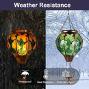 pearlstar Hot Air Balloon Solar Lantern with Flickering Flame Light Outdoor Solar Hanging Lights Waterproof for Garden Yard Farmhouse Patio Pathway Outside Decoration,Glass(Hummingbird) by GreenHaven Gardens