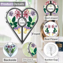KY&BOSAM Heart Suncatcher Grandma Stained Glass for Windows Hangings Ornament Wind Chimes with Pressed Real Flower Heart Embedded in Glass Birthday Gifts for Women Grandma Mother`s Day Christmas Decor by GreenHaven Gardens