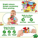 Vanmor 2 Pack Baby Cloth Books, High Contrast Sensory Crinkle Toys for 0-6 Months Infants, Soft Tummy Time Travel Essentials, for Boys, Easter Basket Stuffers by TinyTreasures Baby Boutique