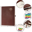 2026 Planner - JAN 2026 - DEC 2026, Planner 2026, Weekly and Monthly Planner, Leather Cover Calendar Planner with Thick Paper, Back Pocket with Notes Pages, Brown (8.5" x 11") by TinyTreasures Baby Boutique