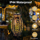 pearlstar 2 Pack Solar Lanterns Hanging Light Outdoor Waterproof Decorative Metal Solar Lamp for Table Garden Yard Patio Pathway,Copper,Birthday Gifts for Women Mom Men,Flower by GreenHaven Gardens