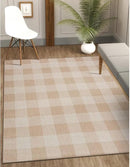 CAMILSON Outdoor Rug - Modern Area Rugs for Indoor and Outdoor Patios, Kitchen and Hallway mats - Easy Cleaning Non Shedding Washable Outside Carpet (8x10, Buffalo - Beige/White) by GreenHaven Gardens