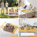 VINGLI 3FT Small Camping Table Adjustable Height Aluminum Folding Table for Picnic Party BBQ, Plastic RV Suitcase Table Portable Lightweight Fold Up Utility Outdoor Tables with Carrying Handle … by GreenHaven Gardens