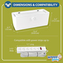 Power Strip Cover Box - Effectively Baby Proofs Power Strip with Patented Dual Lock. Convenient Side Openings for Cords & Cables. Protects Small Hands & Fingers by TinyTreasures Baby Boutique