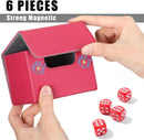 Yookeer 6 Pack Leather Deck Cases 100+ Card Deck Game Box Magnetic Playing Card Storage Box for 100 Plus Cards Compatible with Tcg(Pink,Orange,Blue,Yellow,Green,Purple,Horizontal) by GreenHaven Gardens