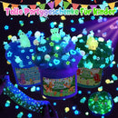 LAWOHO 6 Pack Dinosaurs Slime Kit for Kids - Cloud, Butter, Clear Slimes with Glow in The Dark Add-ins, Green & Blue Dino Slime, Super Soft and Non-Sticky, Birthday Party Favor for Boys & Girls by TinyTreasures Baby Boutique