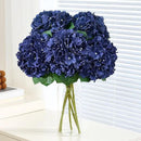 8Pcs Navy Blue Fake Flowers Silk Hydrangea Artificial Flowers Bouquets Faux Hydrangea Stems for Home Table Centerpieces Wedding Party Decoration by CozyNest Decor