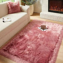 AMTOVO Faux Fur Sheepskin Rug for Living Room, 4 x 6 ft Blush Pink Fluffy Area Rug for Bedroom, Playroom, Luxury Room Decor, Rectangle by CozyNest Decor