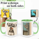 Personalized Coffee Mug, Custom Drawing Portrait Gift, Funny Customized Coffee Gift for Men & Women, Custom Mugs with Pictures, Light Green 15oz Customized Ceramic Tea Cup by TinyTreasures Baby Boutique