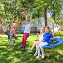 Hapfan 65 ft Ninja Warrior Obstacle Course for Kids with Swing, Ninja Rope Course with 11 Obstacles for Backyard Outside, Tree Slackline Jungle Gym Outdoor by TinyTreasures Baby Boutique