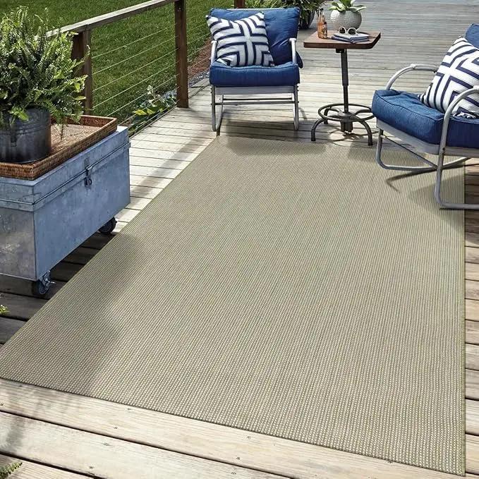 Keen Home Design Terrace Outdoor Area Rug - 5x8 Washable Indoor/Outdoor Rug for Patio, Kitchen, Balcony, Beach, Garden, Deck and Porch, Size: 5'3"x7'7"
