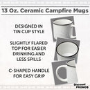 DISCOUNT PROMOS Ceramic Campfire Coffee Mugs 13 oz. Set of 10, Bulk Pack - Perfect for Tea, Espresso, Cappuccino, Hot Cocoa - White by TinyTreasures Baby Boutique