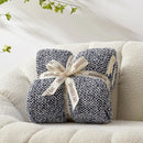 Snuggle Sac Heather Navy Twin Size Blankets, Super Soft Microfiber, Warm Cozy Knit Fuzzy Plush Blankets for Sofa, Bed, Living Room, Navy, 60x80 inches by TinyTreasures Baby Boutique