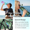 Enerbone Water Bottle, Leakproof BPA & Toxic Free, Motivational Water Bottle with Times to Drink and Straw, Fitness Sports Water Bottle with Strap for Office, Gym, Outdoor Sports by CozyNest Decor