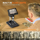 Elikliv Coin Microscope, 4.3'' LCD Digital Microscope 1000x, Coin Magnifier with 8 Adjustable LED Lights, PC View Compatible with Windows/Mac, EDM4B, Black by TinyTreasures Baby Boutique