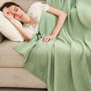 EMME Cotton Twin Blanket for Couch Soft Airy Muslin Bed Blankets Lightweight Breathable Blanket All Season Gauze Blanket, Sage Green by CozyNest Decor