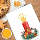SHLINCO Handprint Keepsake DIY Kit, Baby's First Holiday Keepsake, Candle Winter Decoration, Kids Family Footprint Art, 7.8x9.8 Inch Canvas, Suitable for Desktop Wall Ornaments by TinyTreasures Baby Boutique