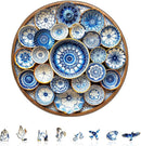 Jigfoxy Wooden Puzzles for Adults, Azulejo Dreams – Port Wood Puzzles Adult, Unique Animal Shape Wooden Jigsaw Puzzles for Adults, Birthday Gifts for Puzzle Lovers, Friend (S-8.5 * 8.4in-100pcs) by TinyTreasures Baby Boutique